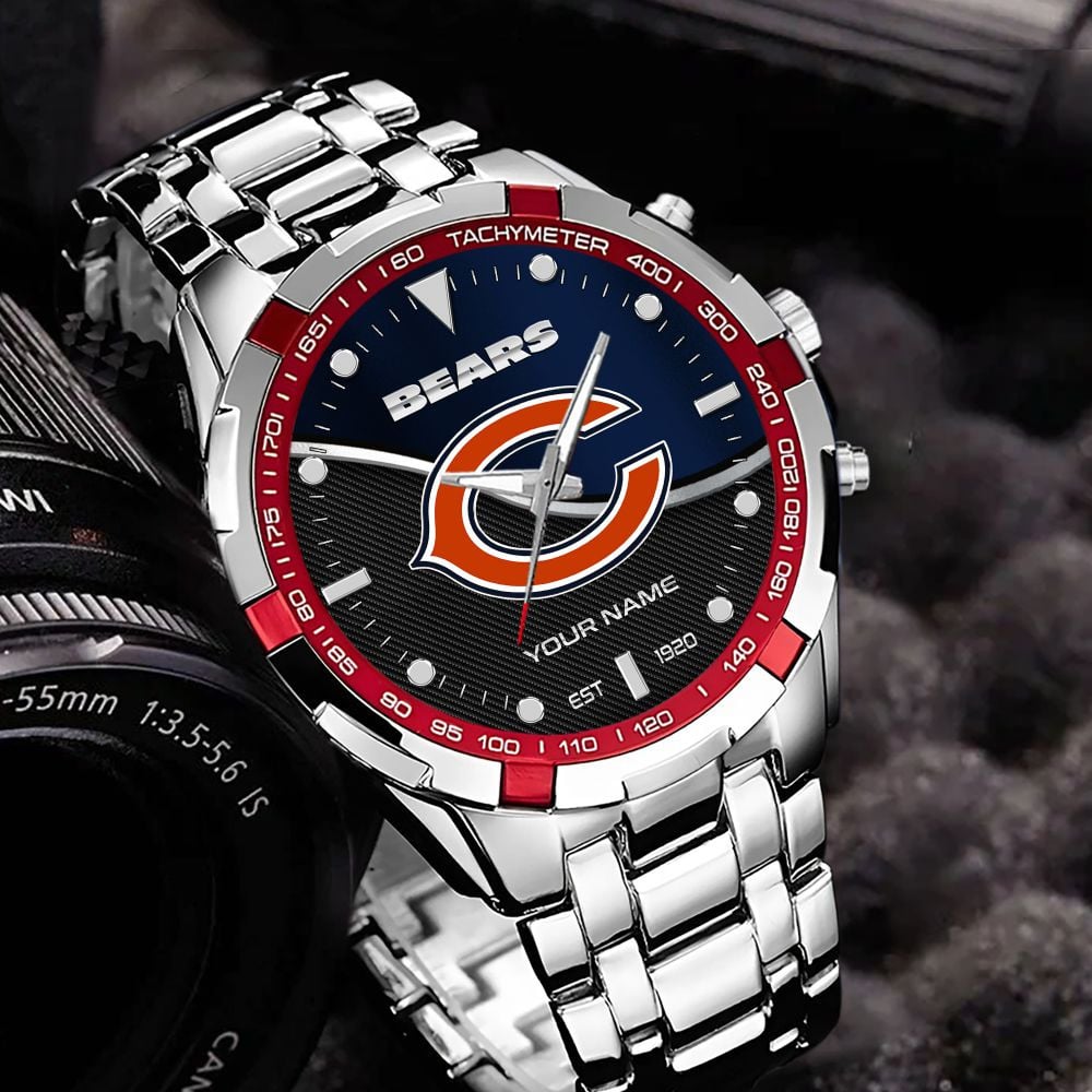 Chicago Bears VITWATK3534 Custom Name Elegant Fashion Design Watch - Image 4