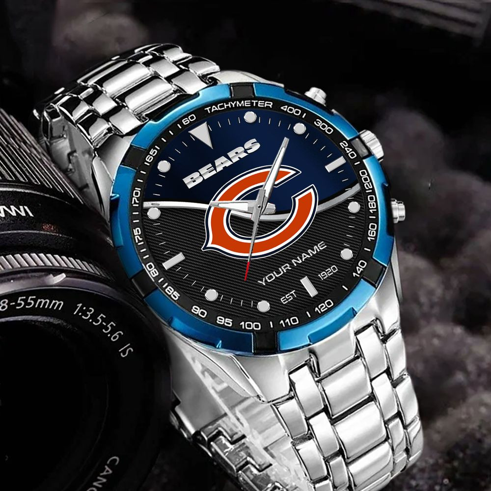 Chicago Bears VITWATK3534 Custom Name Elegant Fashion Design Watch - Image 3