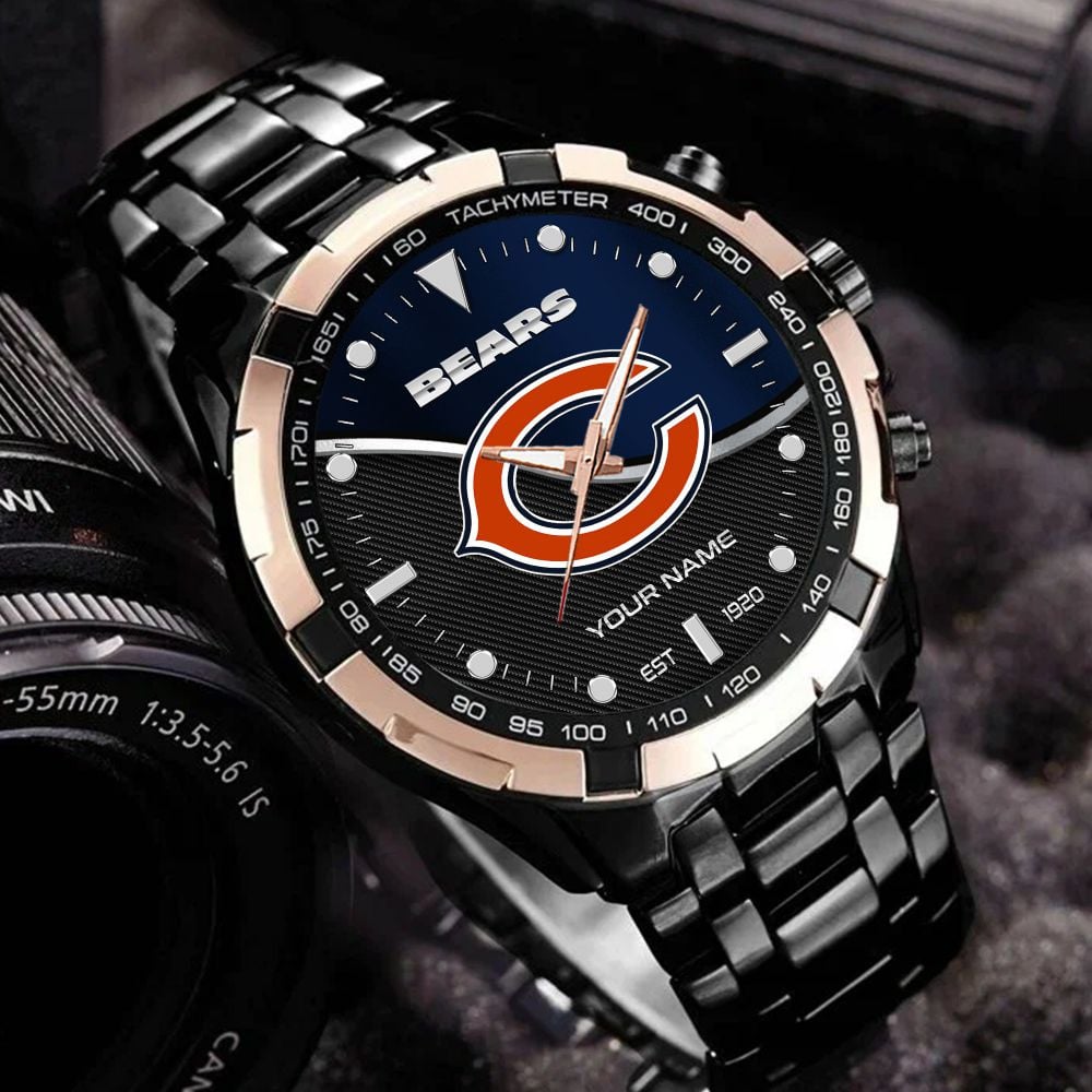 Chicago Bears VITWATK3534 Custom Name Elegant Fashion Design Watch