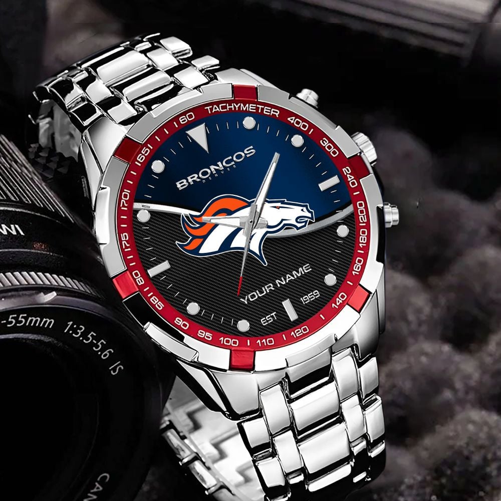 Denver Broncos VITWATK3538 Custom Name Elegant Fashion Design Watch - Image 4