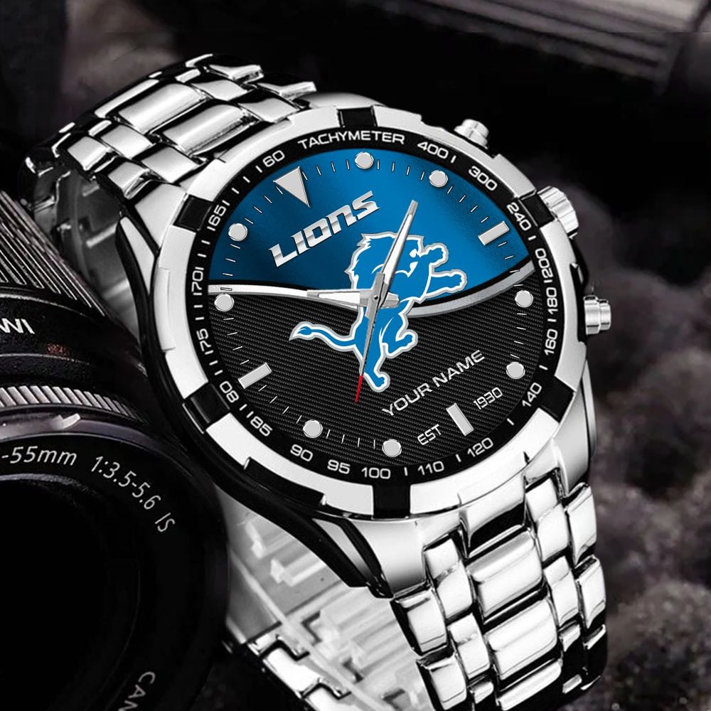 Detroit Lions VITWATK3539 Custom Name Elegant Fashion Design Watch