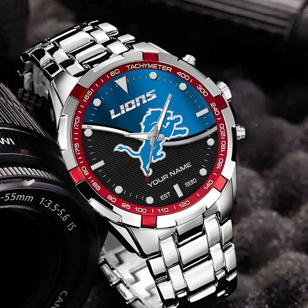 Detroit Lions VITWATK3539 Custom Name Elegant Fashion Design Watch - Image 4