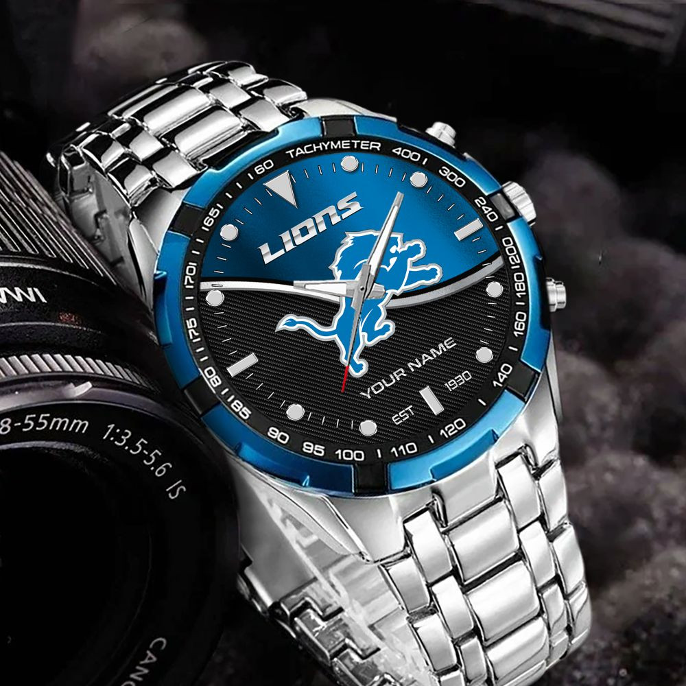 Detroit Lions VITWATK3539 Custom Name Elegant Fashion Design Watch - Image 3