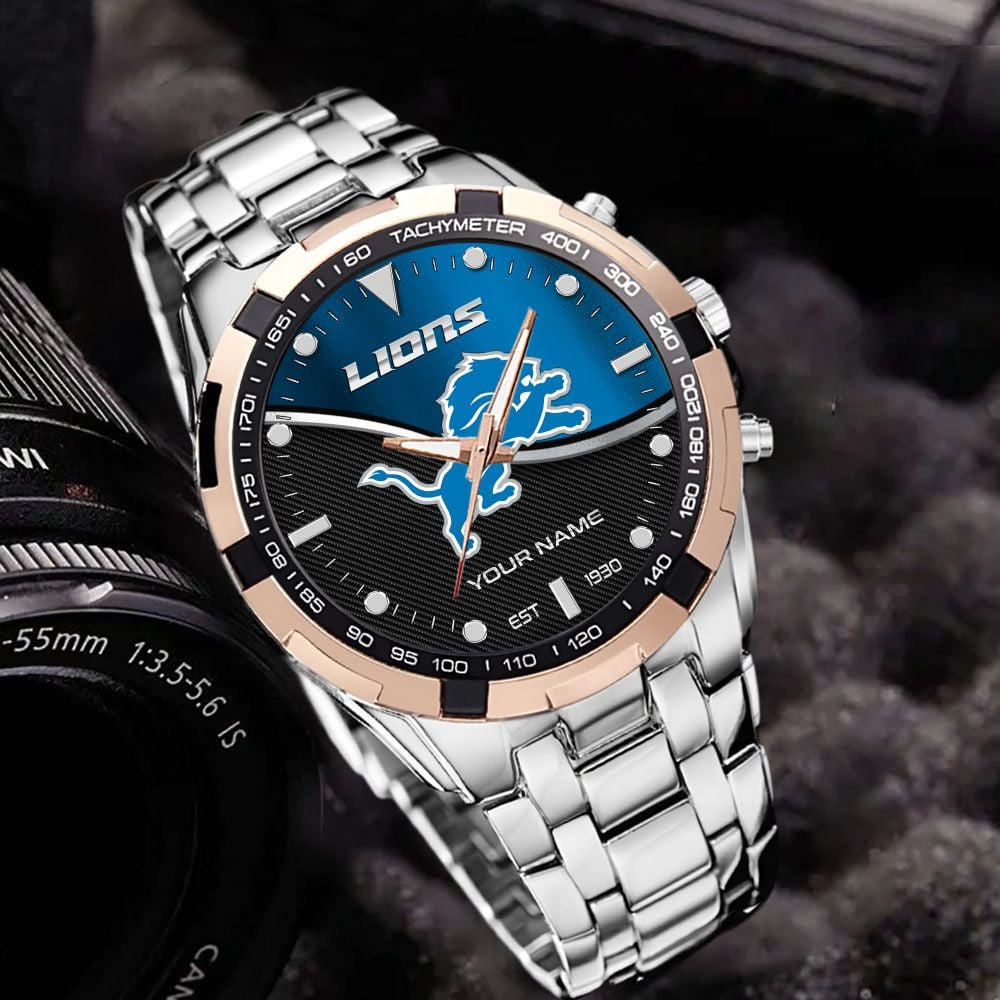 Detroit Lions VITWATK3539 Custom Name Elegant Fashion Design Watch - Image 5