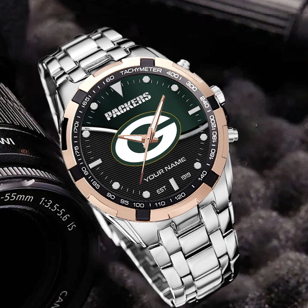 Green Bay Packers VITWATK3540 Custom Name Elegant Fashion Design Watch - Image 5