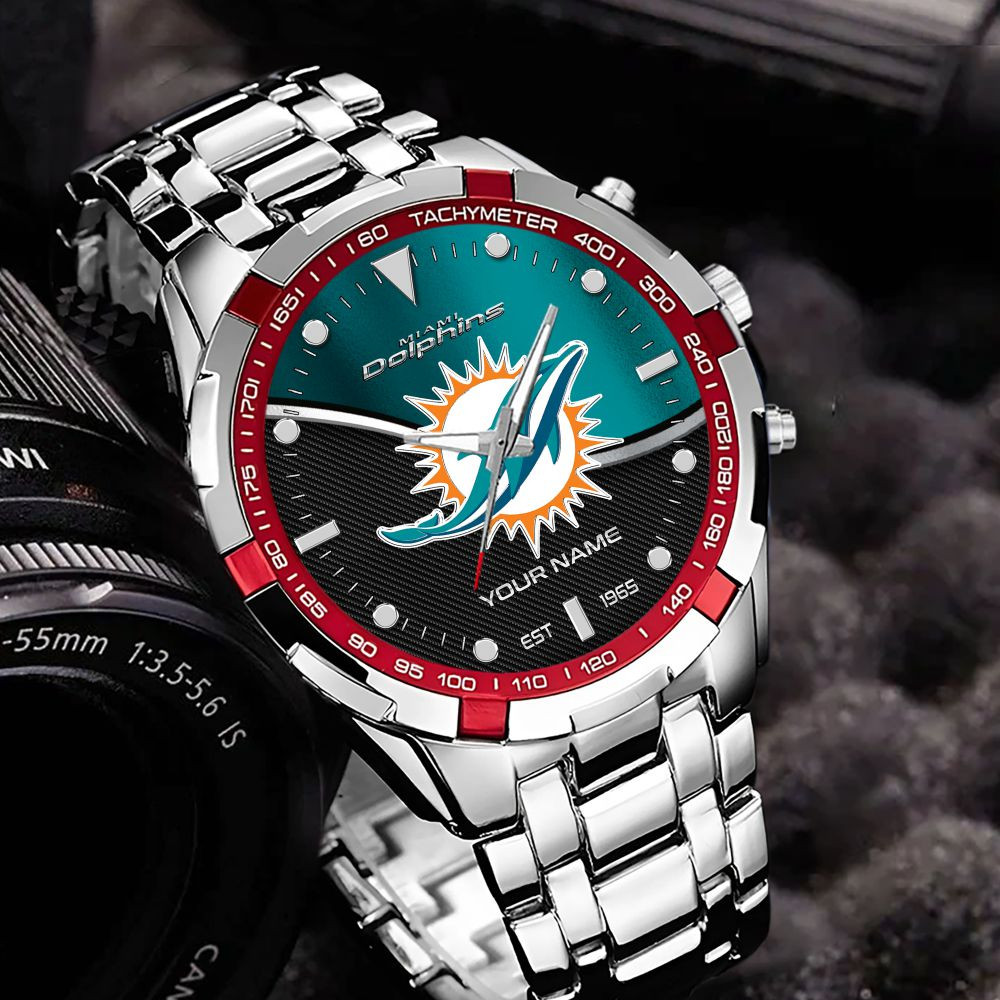 Miami Dolphins VITWATK3547 Custom Name Elegant Fashion Design Watch - Image 4