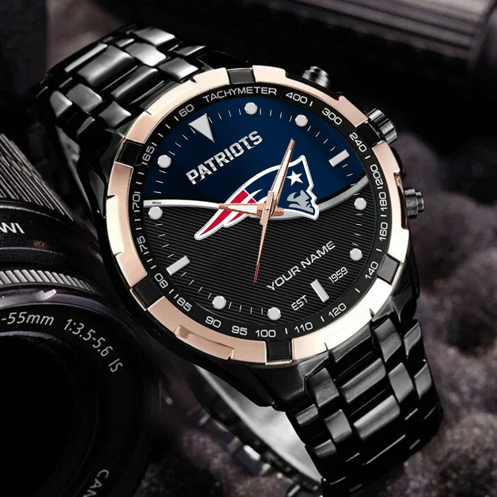 New England Patriots VITWATK3549 Custom Name Elegant Fashion Design Watch - Image 2
