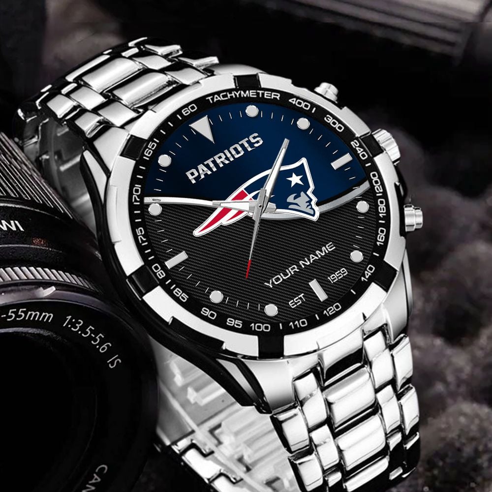 New England Patriots VITWATK3549 Custom Name Elegant Fashion Design Watch