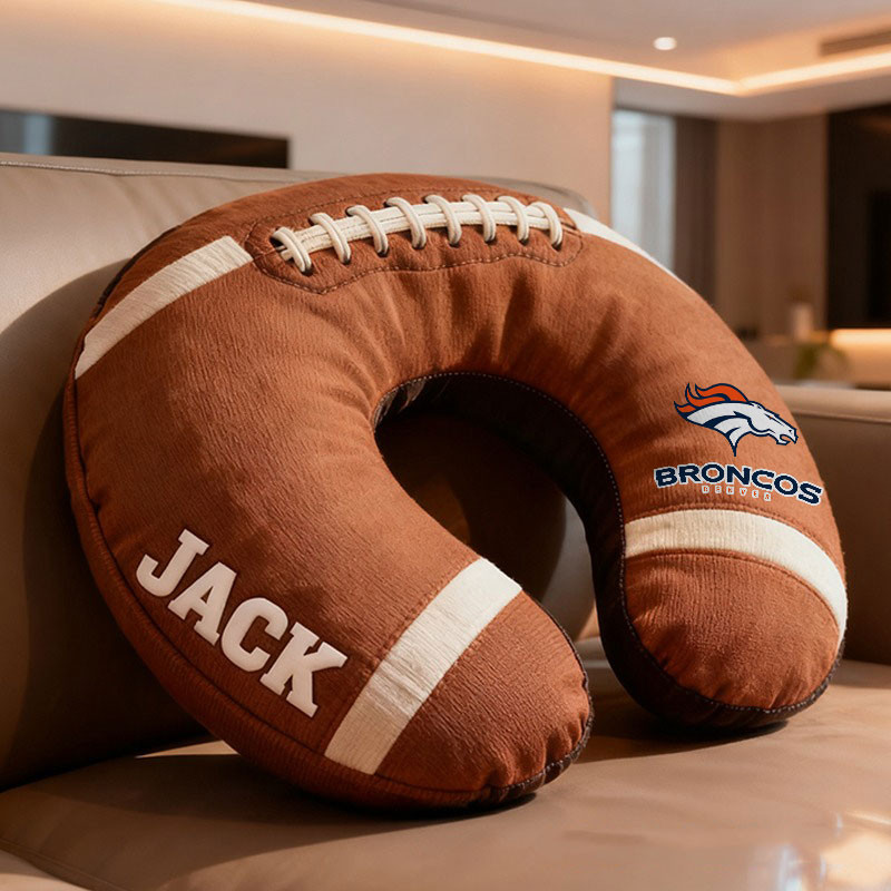 American Football Brown Special Neck Pillow Personalized Name Gift 11 - Image 4
