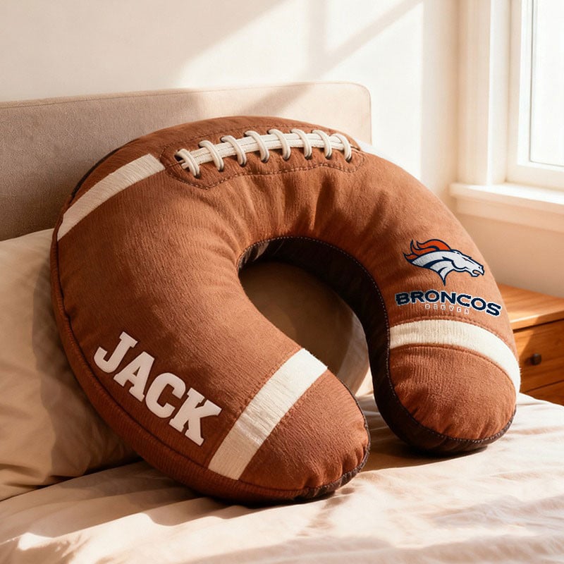 American Football Brown Special Neck Pillow Personalized Name Gift 11
