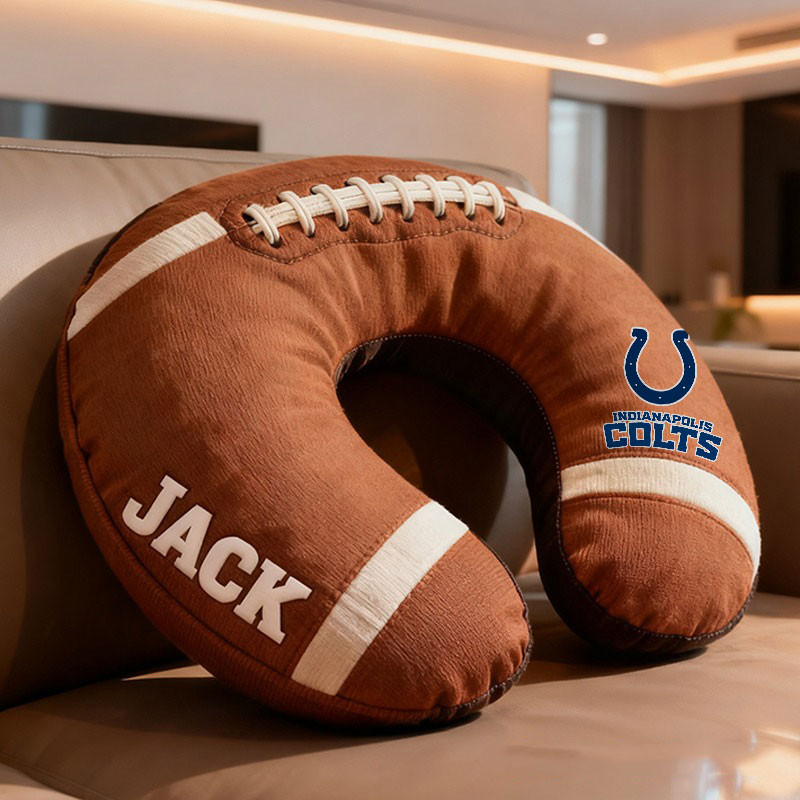 American Football Brown Special Neck Pillow Personalized Name Gift 15 - Image 4