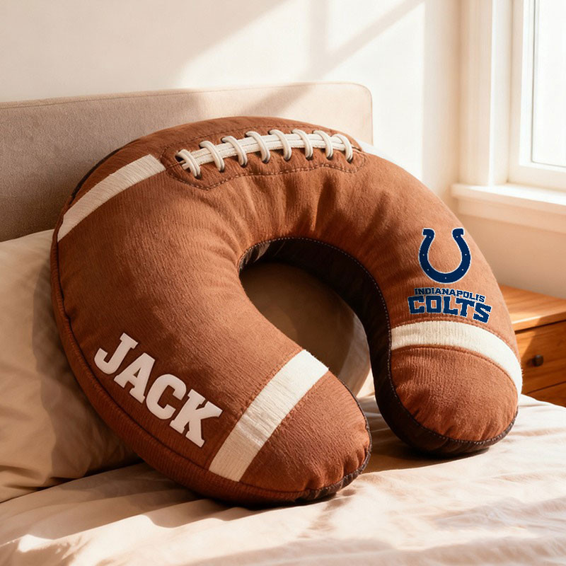 American Football Brown Special Neck Pillow Personalized Name Gift 15