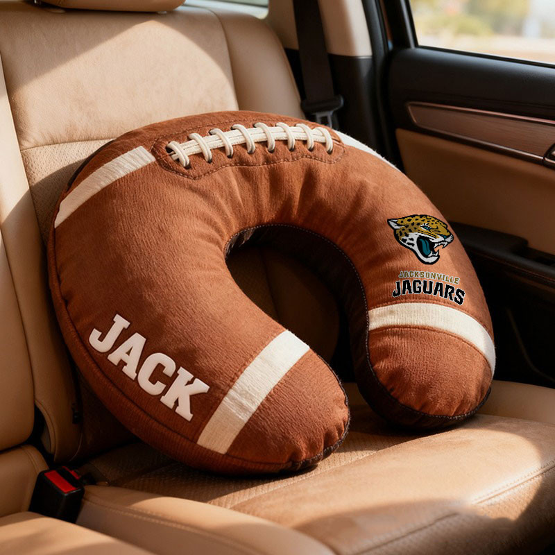 American Football Brown Special Neck Pillow Personalized Name Gift 16 - Image 3