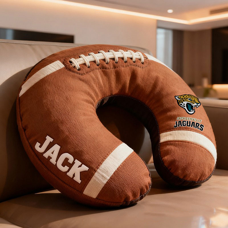 American Football Brown Special Neck Pillow Personalized Name Gift 16 - Image 4