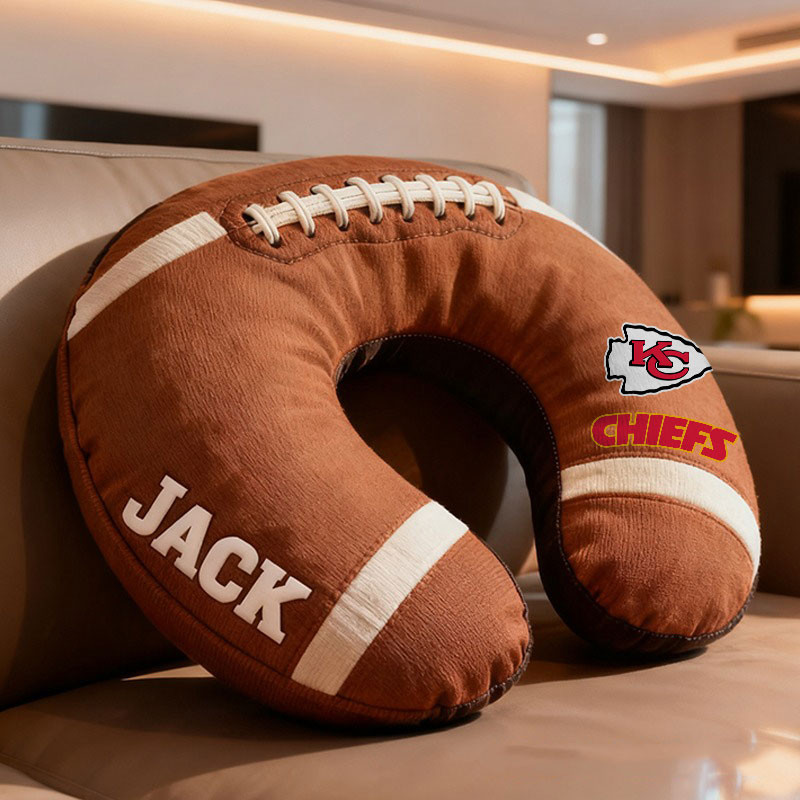 American Football Brown Special Neck Pillow Personalized Name Gift 17 - Image 4