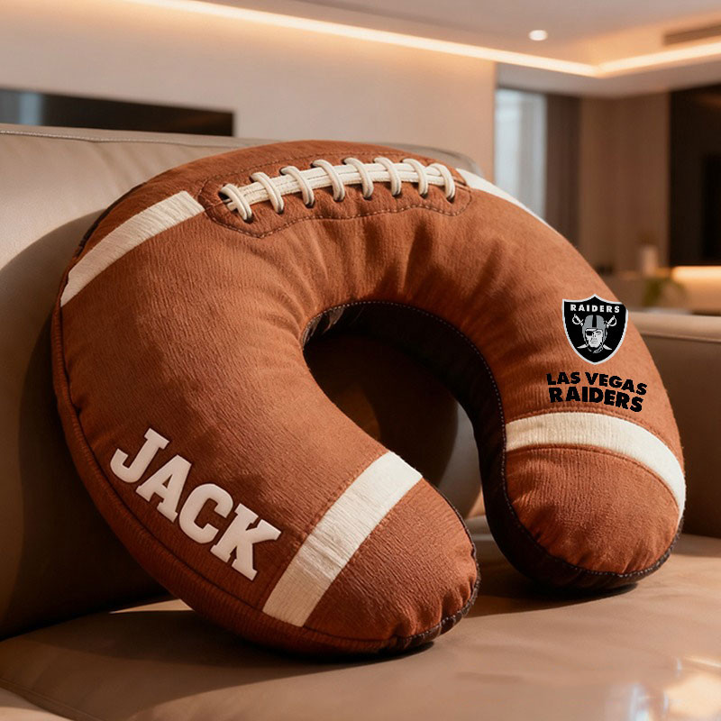American Football Brown Special Neck Pillow Personalized Name Gift 18 - Image 4