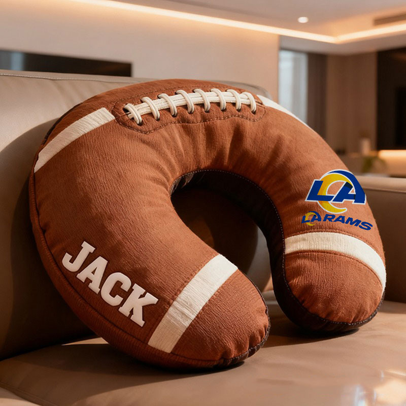 American Football Brown Special Neck Pillow Personalized Name Gift 20 - Image 4