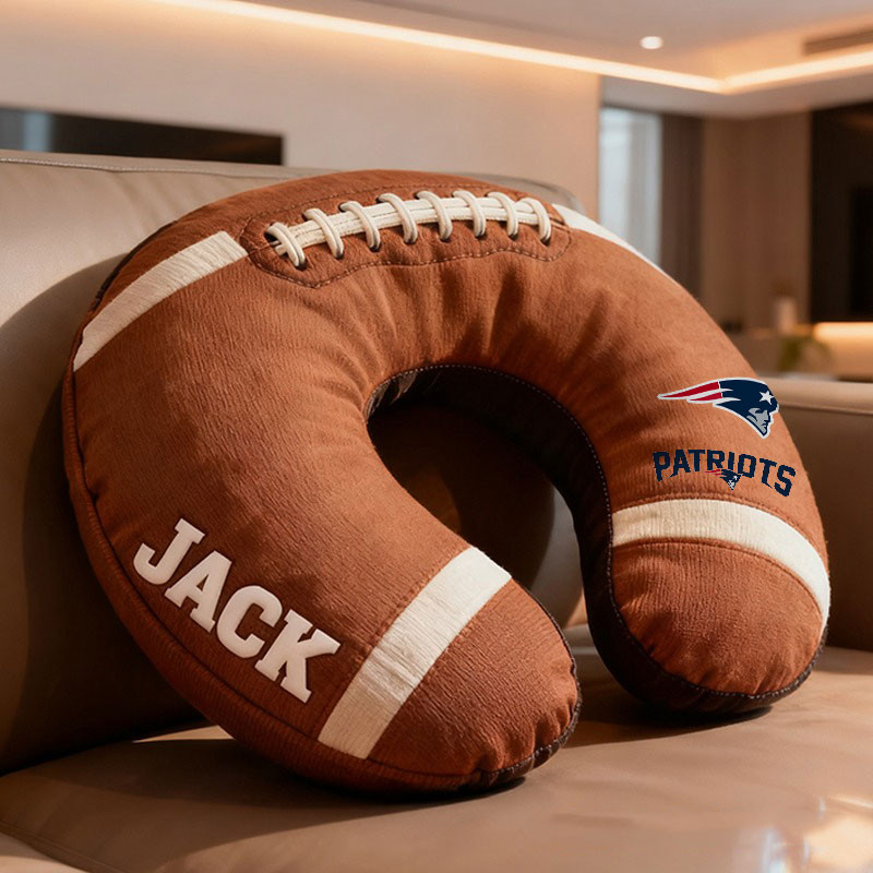 American Football Brown Special Neck Pillow Personalized Name Gift 22 - Image 4