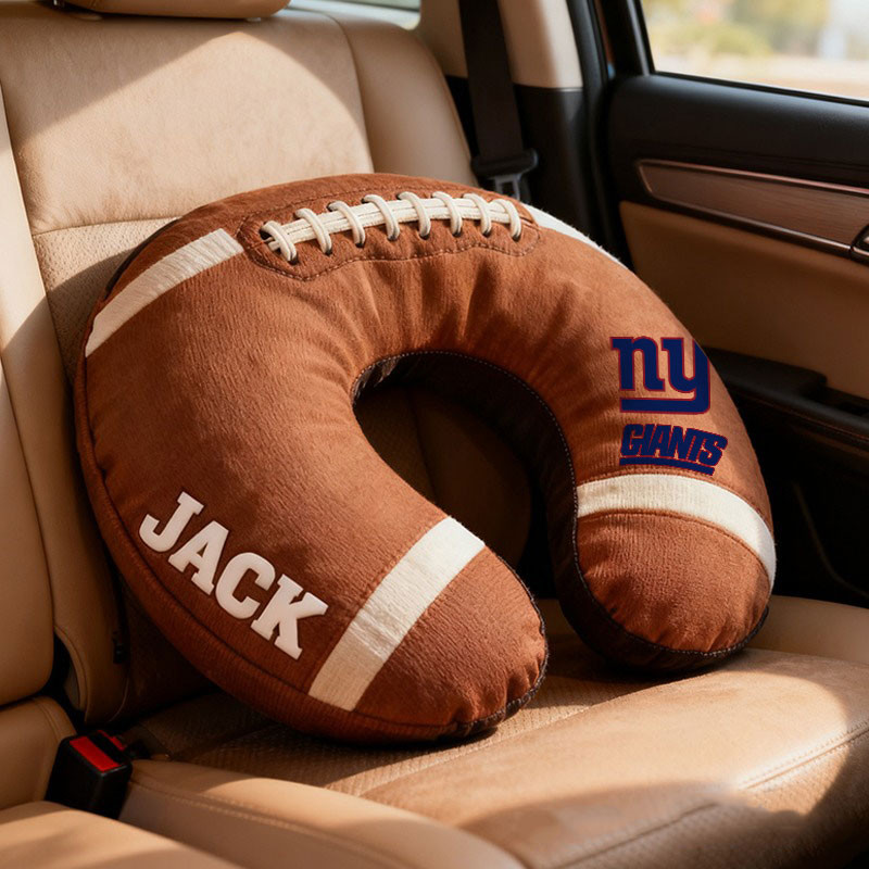 American Football Brown Special Neck Pillow Personalized Name Gift 24 - Image 4