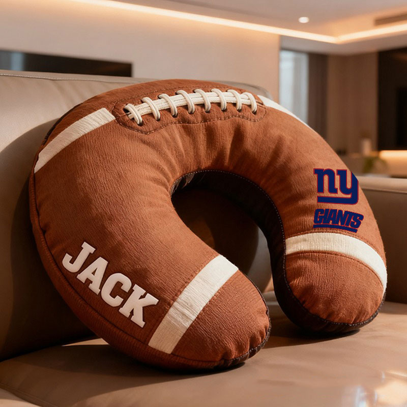 American Football Brown Special Neck Pillow Personalized Name Gift 24 - Image 3