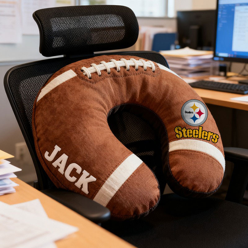 American Football Brown Special Neck Pillow Personalized Name Gift 27 - Image 2