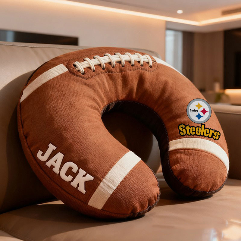 American Football Brown Special Neck Pillow Personalized Name Gift 27 - Image 4