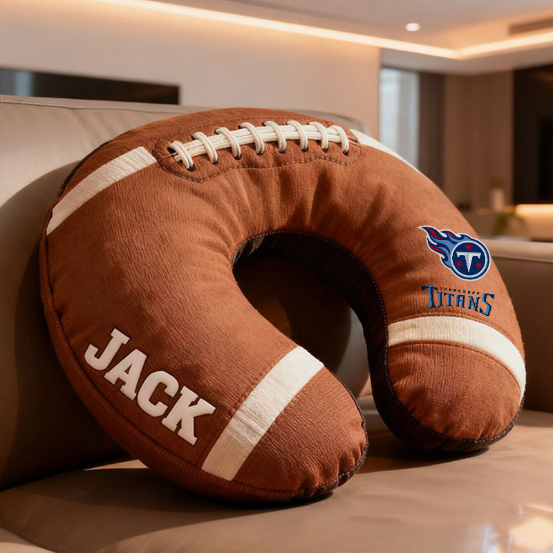 American Football Brown Special Neck Pillow Personalized Name Gift 31 - Image 4