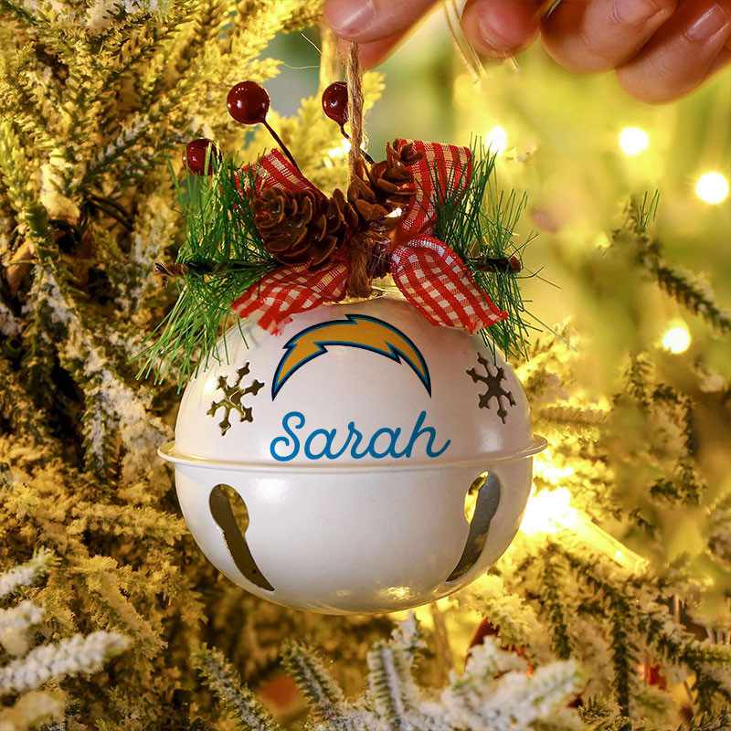 American Football Jingle Bell Ornament Custom Any Name Gift 19 - Image 2