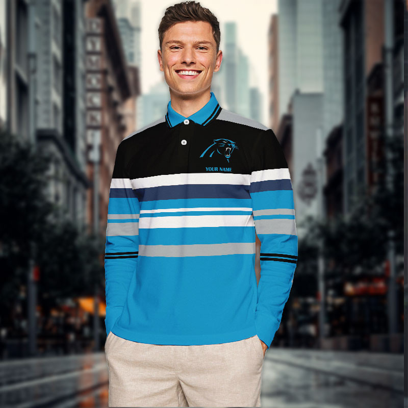 New Men Long Sleeves Polo Shirt Personalized Name Gift 06 - Image 2