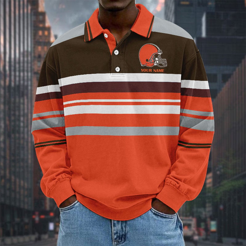 New Men Long Sleeves Polo Shirt Personalized Name Gift 10