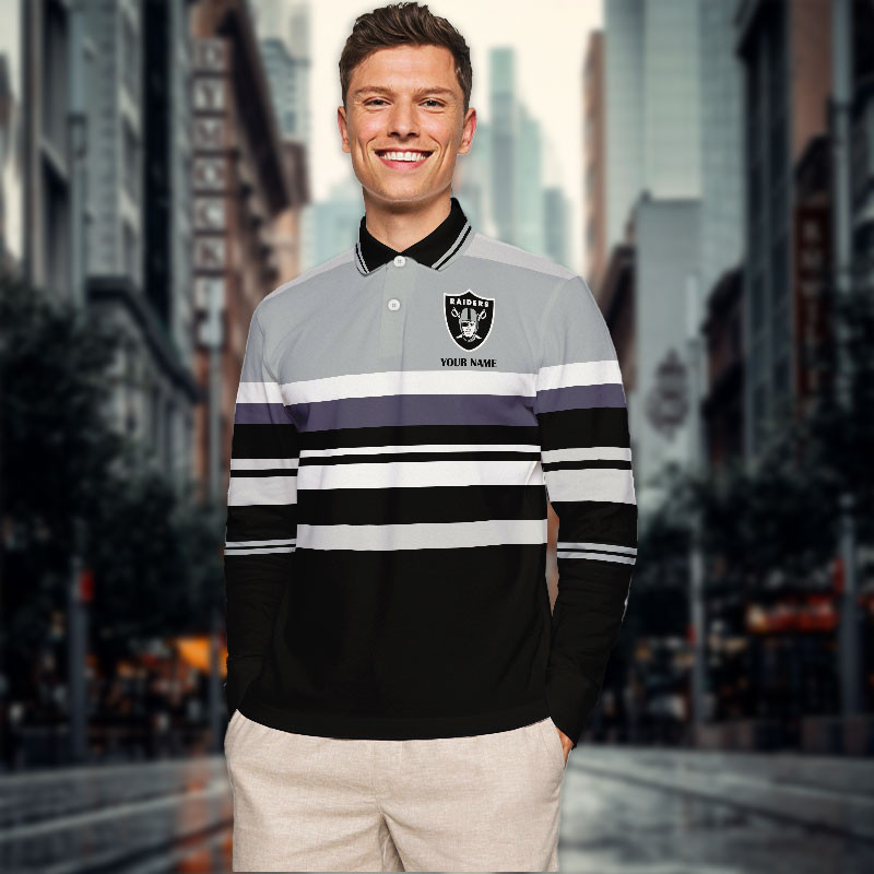 New Men Long Sleeves Polo Shirt Personalized Name Gift 18 - Image 2