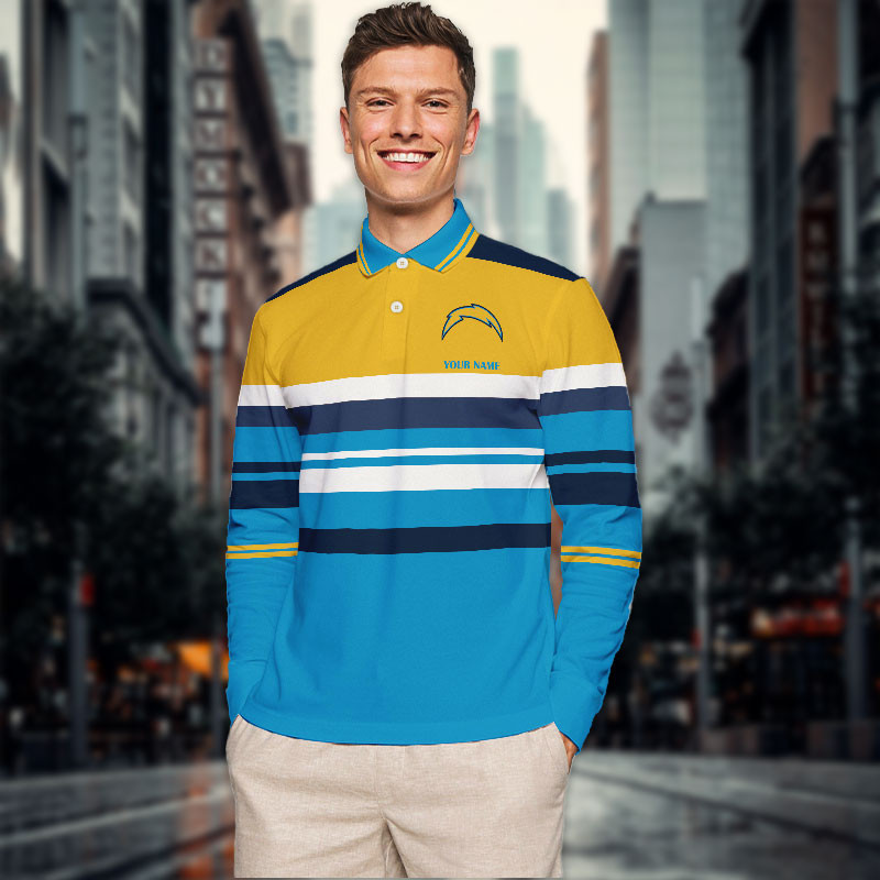 New Men Long Sleeves Polo Shirt Personalized Name Gift 19 - Image 2