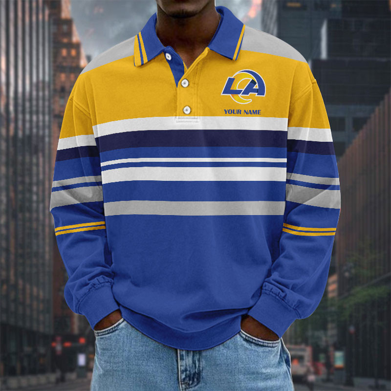 New Men Long Sleeves Polo Shirt Personalized Name Gift 20