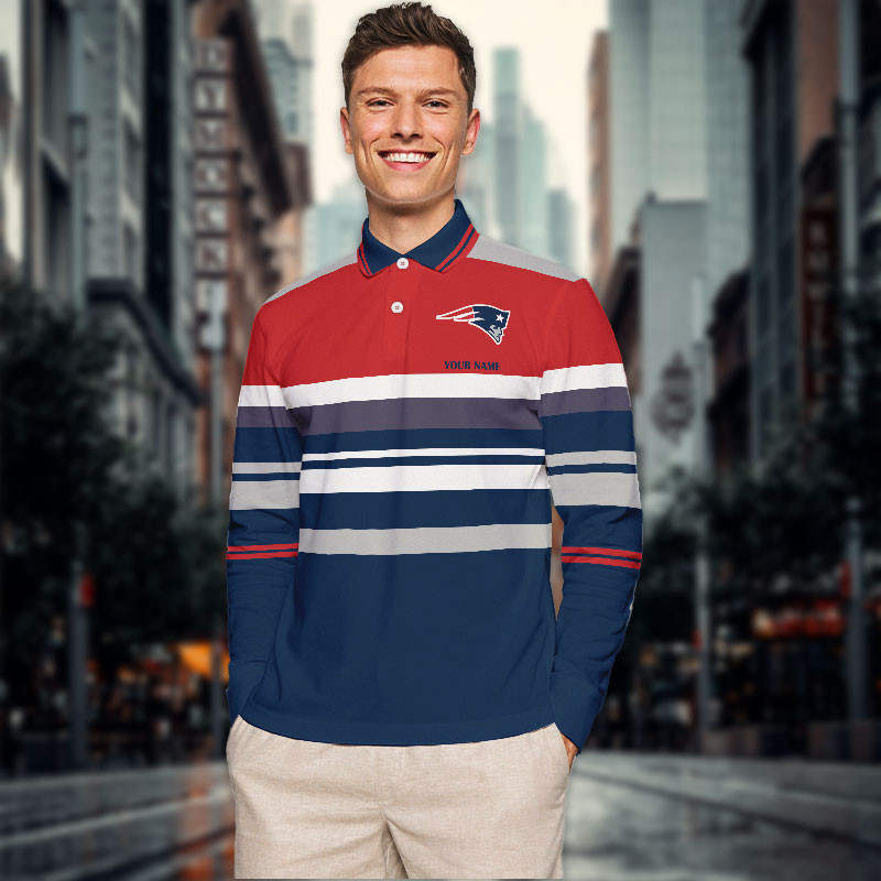 New Men Long Sleeves Polo Shirt Personalized Name Gift 22 - Image 2