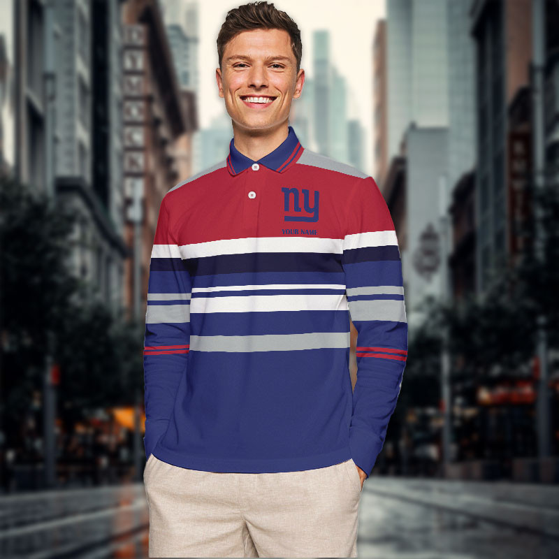 New Men Long Sleeves Polo Shirt Personalized Name Gift 25 - Image 2