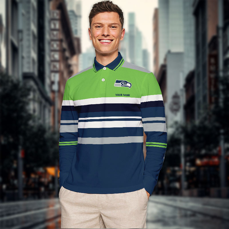 New Men Long Sleeves Polo Shirt Personalized Name Gift 29 - Image 2