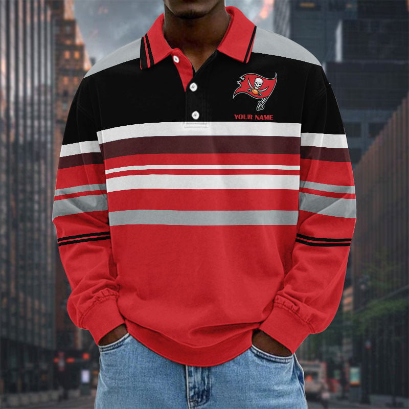 New Men Long Sleeves Polo Shirt Personalized Name Gift 30