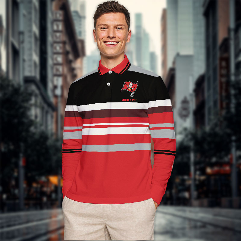 New Men Long Sleeves Polo Shirt Personalized Name Gift 30 - Image 2