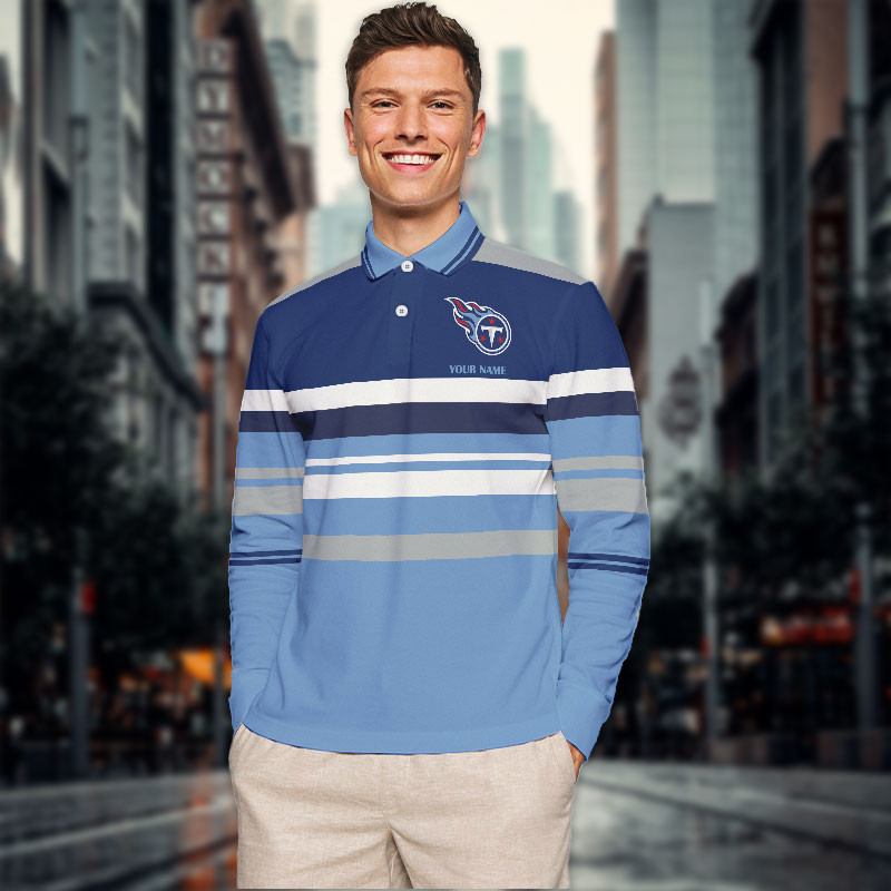 New Men Long Sleeves Polo Shirt Personalized Name Gift 31 - Image 2