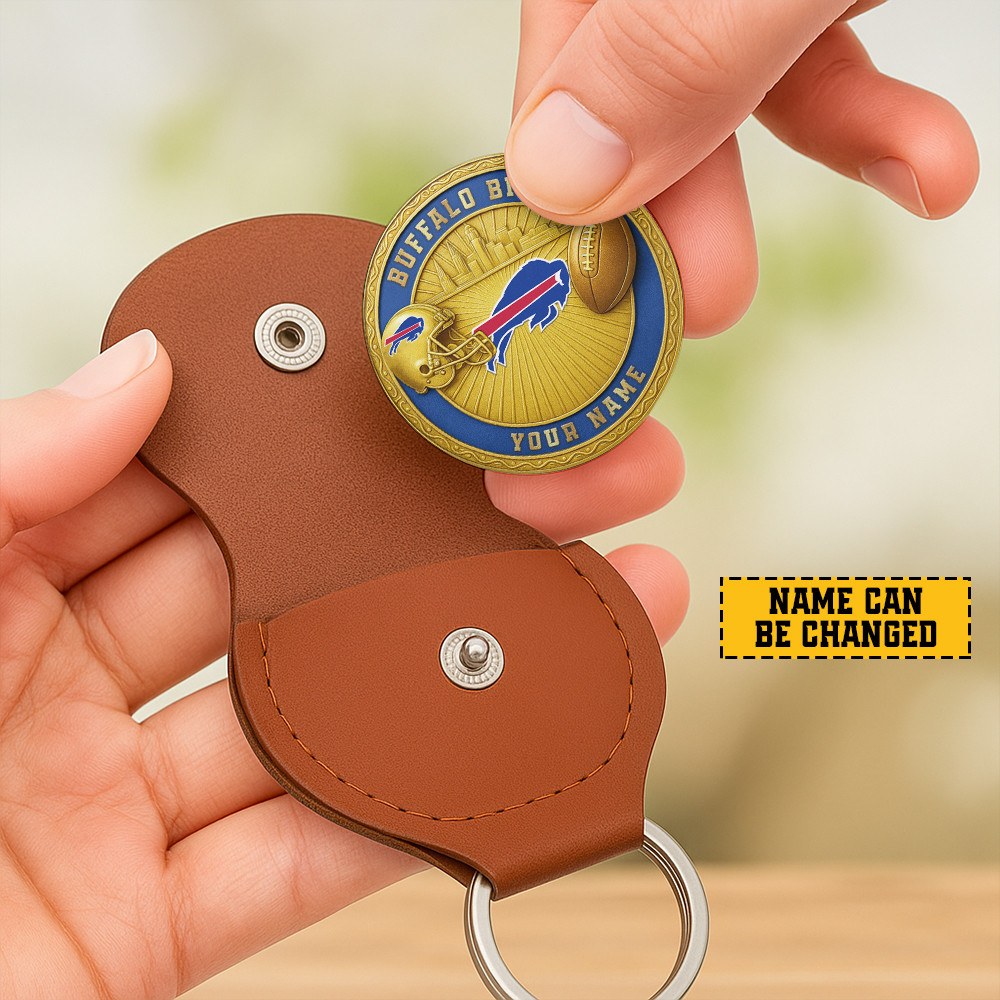 Round Coin With Leather Case Keychain Personalized Any Name Gifts 04 - Image 2