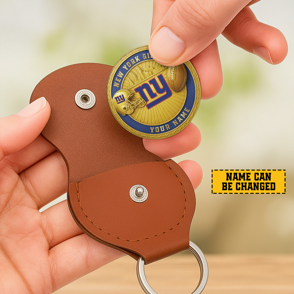 Round Coin With Leather Case Keychain Personalized Any Name Gifts 13 - Image 2