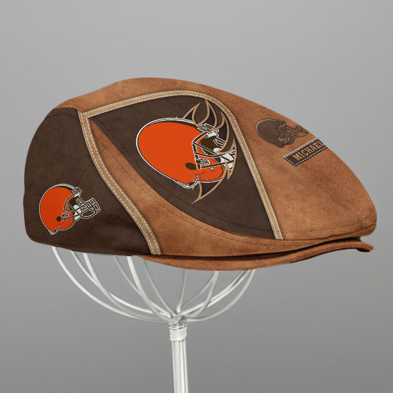 Special Brown Jeff Cap Custom Any Name Gift 08 - Image 3