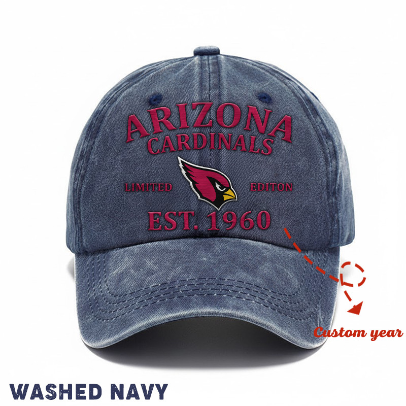 Washed Denim Cap Custom Any Year Gift 01